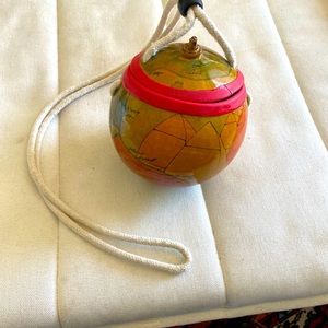 A unique hand painted coconut shell purse